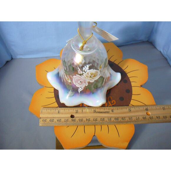 Fenton Bell Opalescent Romance Collection Hand painted by S. Miller - Picture 10 of 11